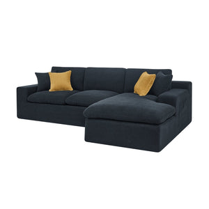 English Elm Cloud Sectional Sofa High Density Foam Deep Seat Modern Living Room Couch W5568S00002