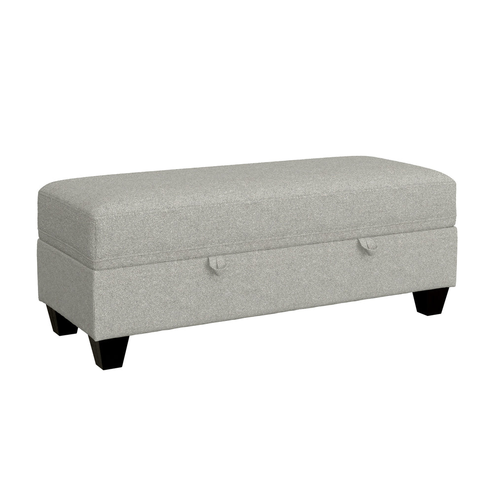 English Elm Wallace & Bay - Gray Storage Ottoman - Pebble Gray Transitional Engineered Wood Bench with Lift-Top Storage, Easy Care (50"L x 22.5"W x 16"H) B2709P212481