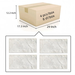 English Elm 12*24 White Marble Wall Tiles - Textured 3D Fluted Finish For Luxe Interiors, 4 Genuine Pieces W1696P262333