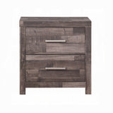 English Elm Dark Oak 2-Drawer Nightstand