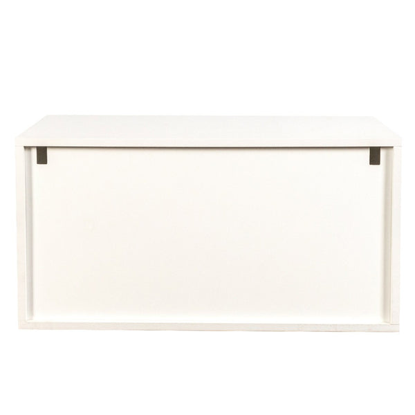 English Elm Wall Mounted Floating Glass Door Display Cabinet for Kitchen Bathroom or Living Room W331P429515
