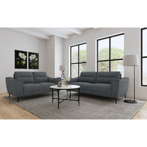 English Elm Oberle Tufted Polyester Loveseat with Pocket Coil Support and Tapered Legs for Small Spaces B062P447944