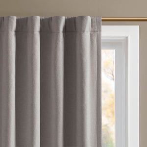 English Elm 2-pk 52x108 Inch Total Blackout Curtain Panels Noise Reducing Bedroom Theater Grey B035P496620