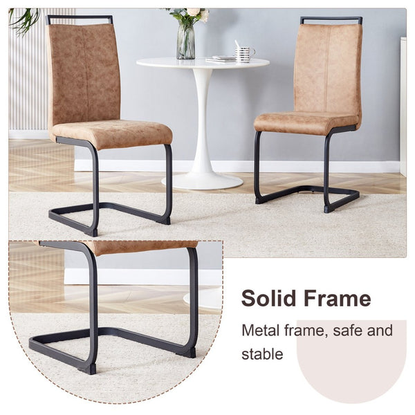 English Elm Expandable Walnut Mdf Dining Set Seats Eight with Six Fabric Chairs on Metal Legs W1151S04708