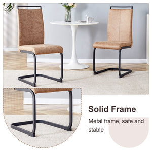 English Elm Expandable Walnut Dining Set with 4 Techno Fabric Chairs for Modern Kitchen W1151S04707