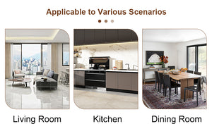 English Elm The modern Wood MDF & Tempered Glass Coffee Table with Dual Glass Sides, Sturdy Storage, Quick 10-15min Assembly W1151P183734