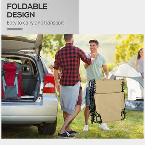 English Elm Outsunny Folding Chaise Lounge With 5 Recline Levels, Mesh Fabric, Side Pocket & Headrest For Outdoor Relaxation W2225P174372-GIGA