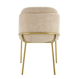 English Elm Set Set Of 2 Stylish Beige Dining Chairs With Brown Legs For Modern Comfort And Elegance In Your Home W370P193935-GIGA