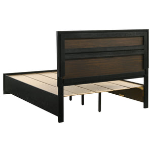 English Elm Corbin Black 5-Piece Queen Bedroom Set with Rhinestone Handles, Metallic Foil Trim & Underbed Drawers B062S00925