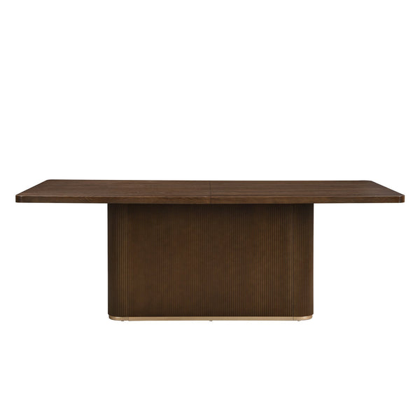 English Elm Christopher Knight Home® - 84" Rectangular Dining Table – Elegant Walnut Centerpiece For 6-8, Easy Assembly & Versatile Use! N771P296162T_N771P296163T