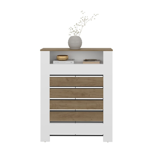 English Elm Radiator Cover Cabinet with Three Open Shelves White Finish Modern Living Room B097P369458