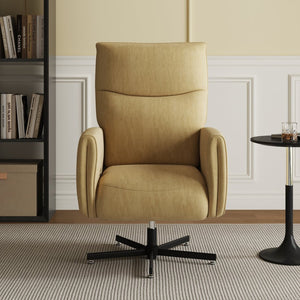 English Elm Power Swivel Velvet Recliner with Usb Charging for Living Room or Home Office Yellow W3568P431985
