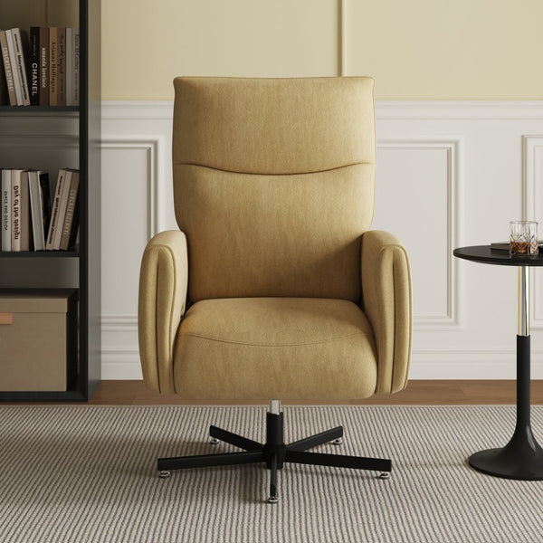 English Elm Power Swivel Velvet Recliner with Usb Charging for Living Room or Home Office Yellow W3568P431985