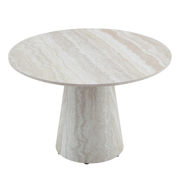 English Elm Only Round Mdf Dining Tabletop Light Wood Grain Finish Casual Family Meals W1151P388761