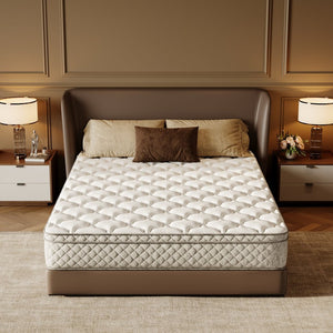 English Elm Queen Hybrid Mattress 12 Inch Gel Foam Pocket Coil Medium Firm Sleep Support W3682P338224