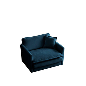 English Elm Comfy Deep Seat Chenille Armchair with Foam Cushion for Cozy Living Room Reading W714S01574