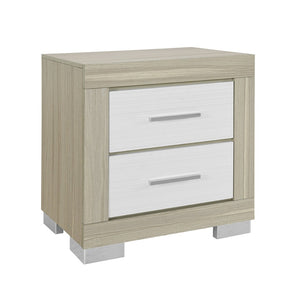 English Elm Elsa Two-tone Full Bedroom Set with Led Headboard Bookcase Rails Storage Drawers B201S00507