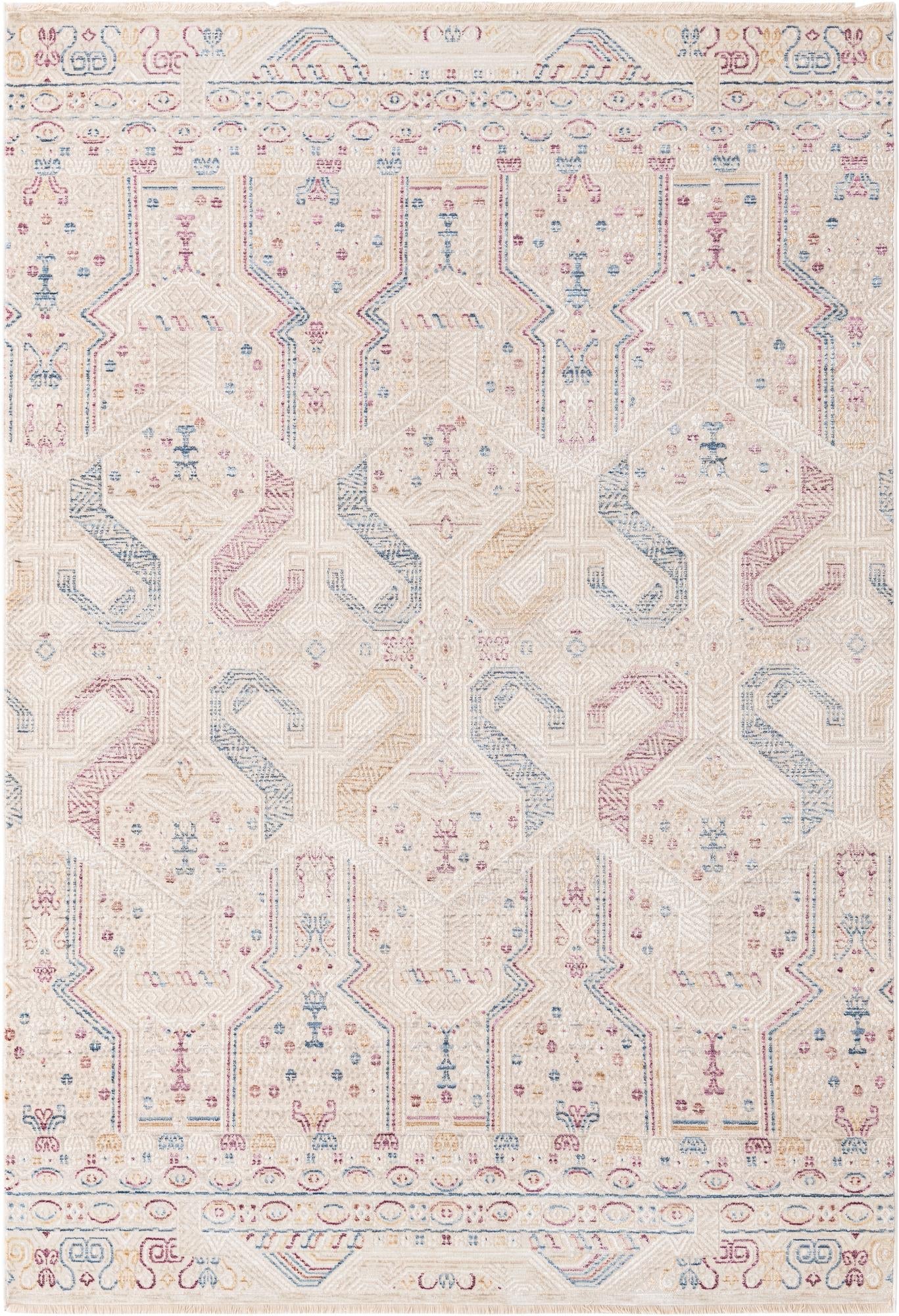 Deepa Geometric Area Rug - Durable Artisanal Design in Rich Gemstone H