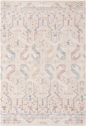 Unique Loom Deepa Congruence Machine Made Geometric Rug Ivory, Burgundy/Gold/Navy Blue 5' 3" x 7' 10"