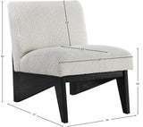 Chapman Cream Boucle Fabric Accent Chair 460Black Meridian Furniture