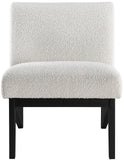 Chapman Cream Boucle Fabric Accent Chair 460Black Meridian Furniture