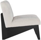 Chapman Cream Boucle Fabric Accent Chair 460Black Meridian Furniture