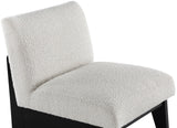 Chapman Cream Boucle Fabric Accent Chair 460Black Meridian Furniture