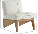 Chapman Cream Boucle Fabric Accent Chair 460Natural Meridian Furniture