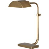 Robert Abbey Koleman Table Lamp Aged Brass Metal Shade