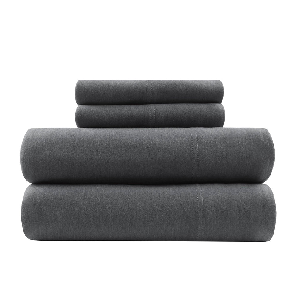 JLA Home Intelligent Design - All Season Sheet Set: Jersey Knit Cotton Blend, Breathable All-Season Comfort, Fits Mattresses to 16" ID20-692