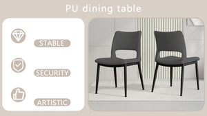 English Elm Modern Minimalist Grey Pu Leather Dining Chairs Set Of 2 – Stylish, Ergonomic, Durable For Any Space W1727P251123