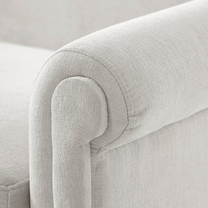 English Elm Modern Chenille Loveseat with Rolled Arms Pocket Spring Cushions and Rubberwood Legs N763P362173R