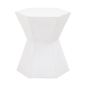 Essentials for Living Bento Nano-sealed Concrete Accent Table Hourglass Design for Indoor Outdoor Use 4610.IVO