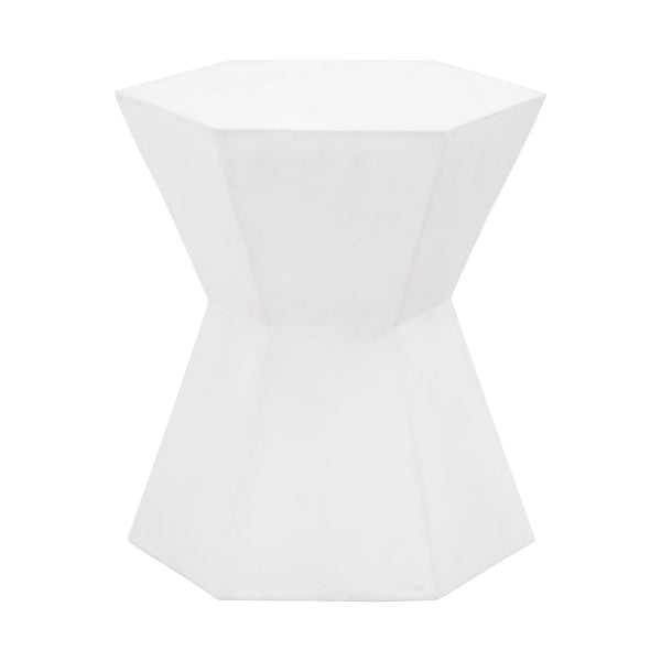 Essentials for Living Bento Nano-sealed Concrete Accent Table Hourglass Design for Indoor Outdoor Use 4610.IVO