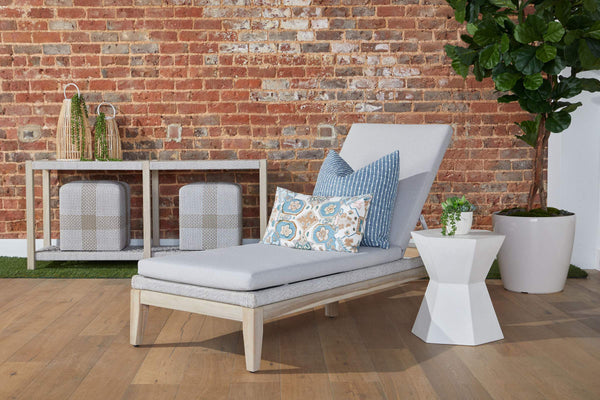 Essentials for Living Bento Nano-sealed Concrete Accent Table Hourglass Design for Indoor Outdoor Use 4610.IVO
