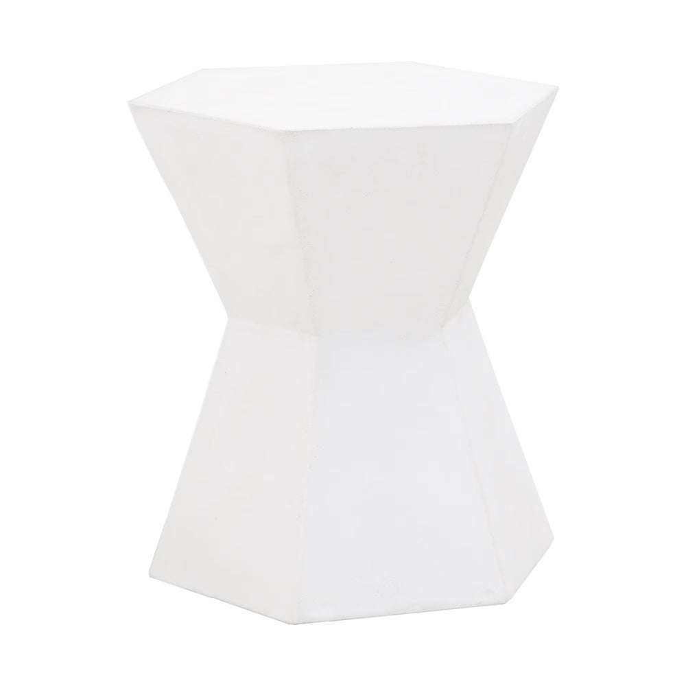 Essentials for Living Bento Nano-sealed Concrete Accent Table Hourglass Design for Indoor Outdoor Use 4610.IVO
