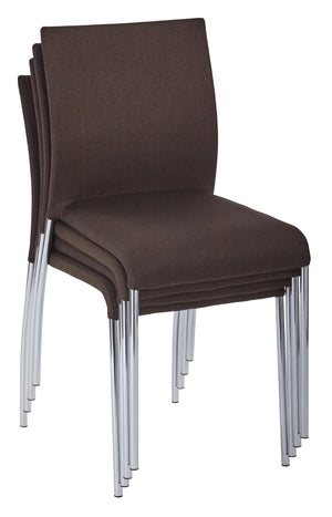 OSP Home Furnishings Conway Stacking Chair Chocolate