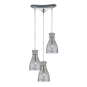 Strata 10'' Wide 3-Light Mini Pendant - Polished Chrome 46107/3 Elk Lighting