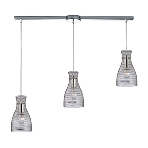 Strata 5'' Wide 3-Light Slim Linear Pendant - Polished Chrome 46107/3L Elk Lighting