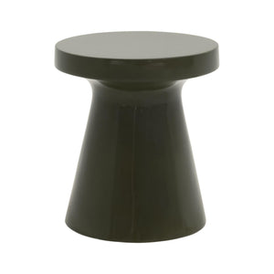 Essentials for Living Tack Concrete Accent Table Olive Polished Sculptural Round Top for Indoor Outdoor 4611.OLV