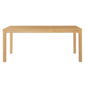 English Elm Solid Rubberwood Dining Table Thick Slab Top Seats 8 Modern Farmhouse Kitchen Natural N768P427476N