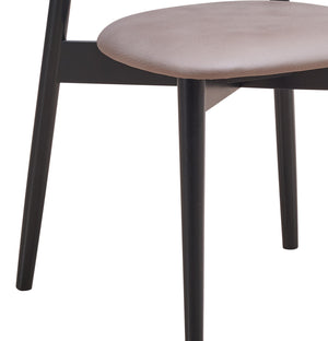 English Elm Lanae 5-Piece Dining Set with Butterfly Leaf Table and Padded Microfiber Chairs, Black/Natural Finish B2726S00444