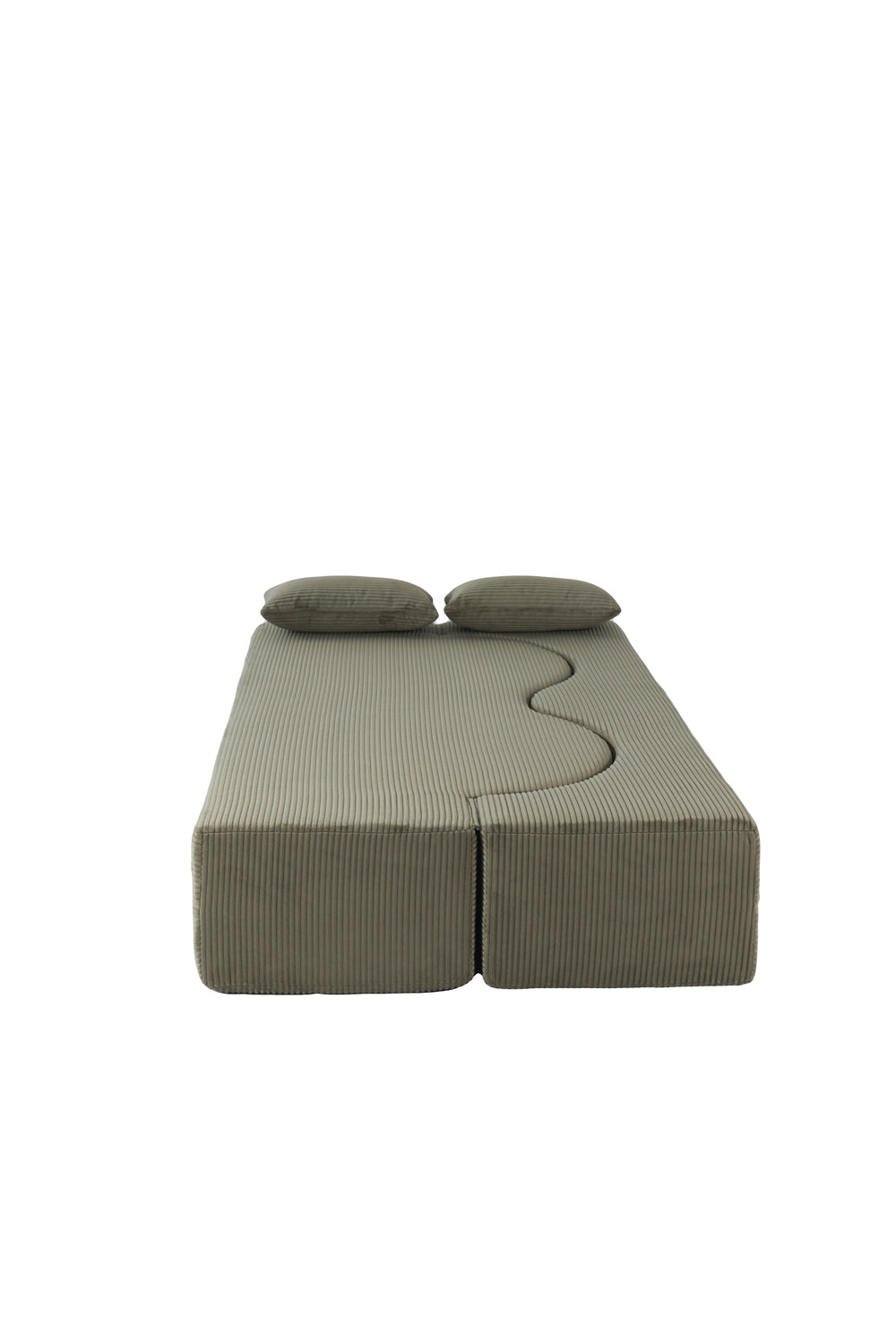 English Elm 2-In-1 Foldable Sofa Bed - Versatile Memory Foam Convertible Couch & Comfy Bed With 2 Pillows W3422P369306