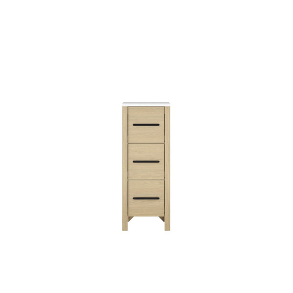 English Elm 12" Freestanding Bathroom Vanity with Countertop Soft Close Drawer and Tapered Legs T3785P442248