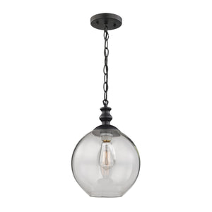 Bergen 10'' Wide 1-Light Mini Pendant - Matte Black 46222/1 Elk Lighting