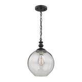 Bergen 10'' Wide 1-Light Mini Pendant - Matte Black 46222/1 Elk Lighting