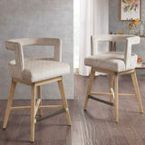 Madison Park Glenwood Modern/Contemporary Swivel Counter Stool MP104-0787 Cream