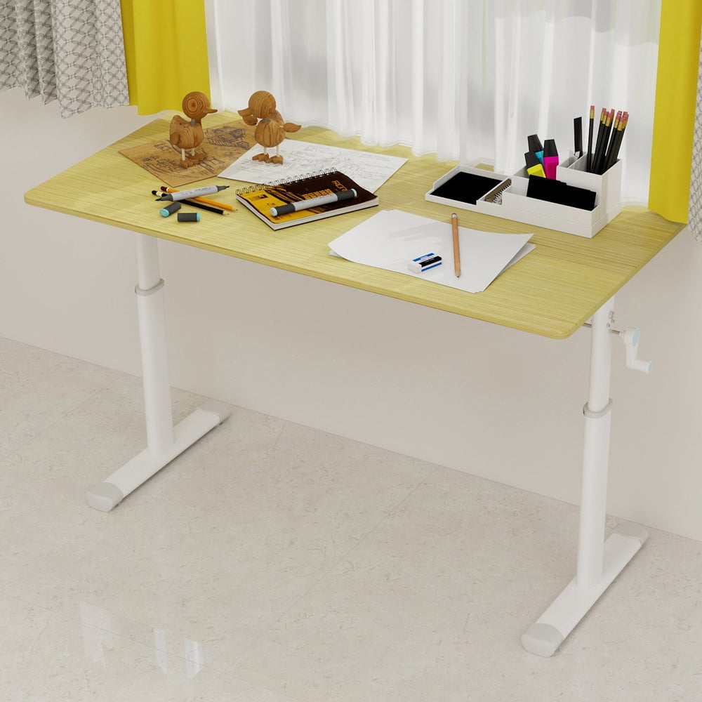 English Elm Adjustable Study Desk For All Ages – Ergonomic, Compact, And Durable Home Office Workstation Design W1935P338373