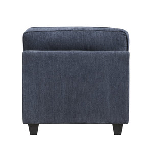 English Elm Contemporary Chenille 3 Piece Sofa Set with Pocket Coil Support and Reversible Cushions Blue B011S02477