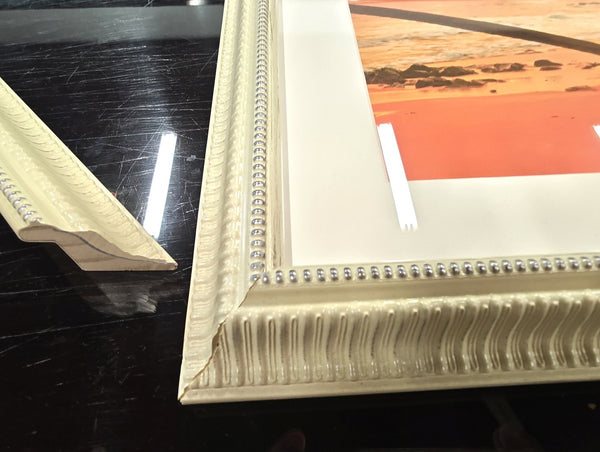 English Elm 18x24 Solid Wood Picture Frame with Replaceable Canvas, Acrylic Glass, Sturdy Backboard for Elegant Wall Decor White T3976P383243